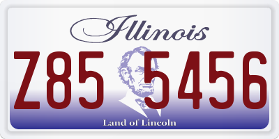 IL license plate Z855456