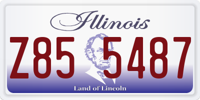 IL license plate Z855487