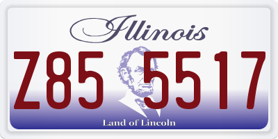 IL license plate Z855517