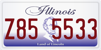 IL license plate Z855533