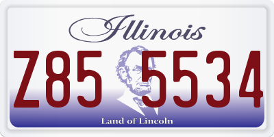 IL license plate Z855534
