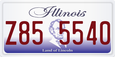 IL license plate Z855540