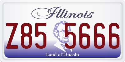 IL license plate Z855666