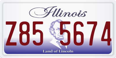 IL license plate Z855674