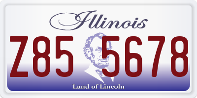 IL license plate Z855678