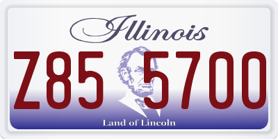 IL license plate Z855700