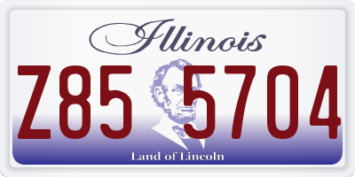 IL license plate Z855704