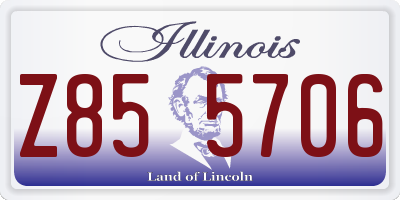 IL license plate Z855706