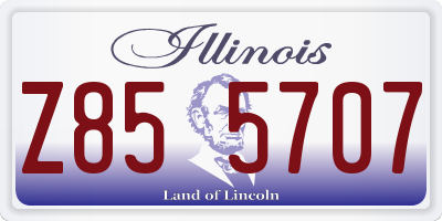 IL license plate Z855707