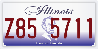 IL license plate Z855711