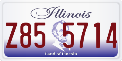 IL license plate Z855714