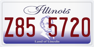 IL license plate Z855720