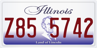 IL license plate Z855742