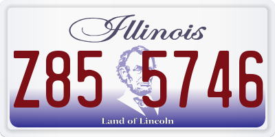 IL license plate Z855746