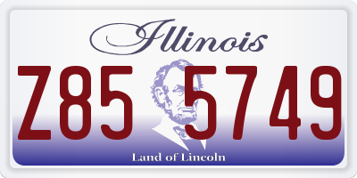 IL license plate Z855749