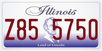 IL license plate Z855750