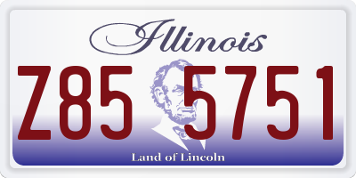 IL license plate Z855751