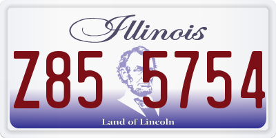 IL license plate Z855754