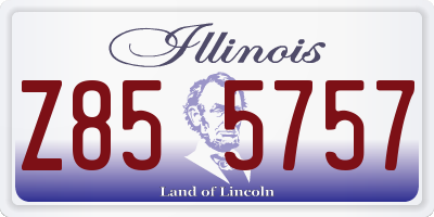 IL license plate Z855757