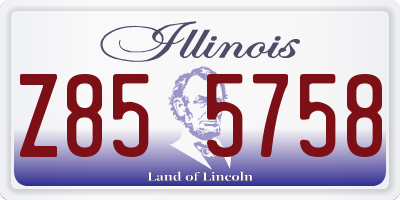 IL license plate Z855758