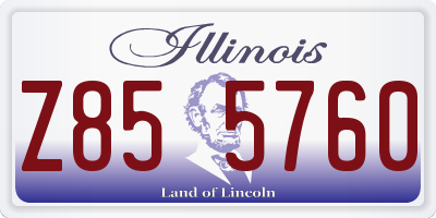 IL license plate Z855760