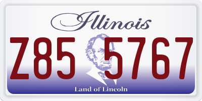 IL license plate Z855767