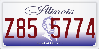 IL license plate Z855774