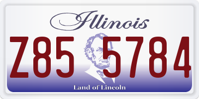 IL license plate Z855784