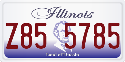 IL license plate Z855785