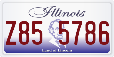 IL license plate Z855786