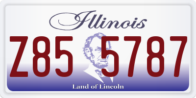 IL license plate Z855787