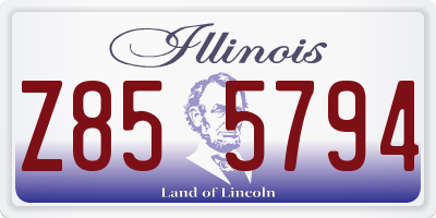 IL license plate Z855794