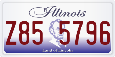 IL license plate Z855796
