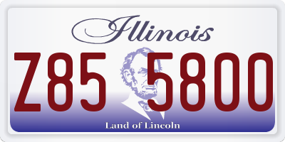 IL license plate Z855800