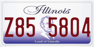 IL license plate Z855804