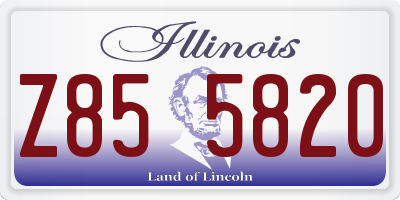 IL license plate Z855820