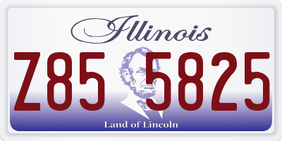 IL license plate Z855825