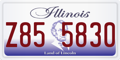 IL license plate Z855830