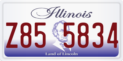 IL license plate Z855834