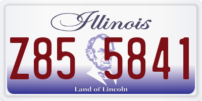 IL license plate Z855841