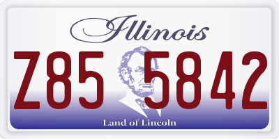 IL license plate Z855842