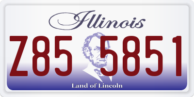IL license plate Z855851