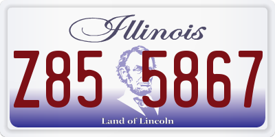 IL license plate Z855867