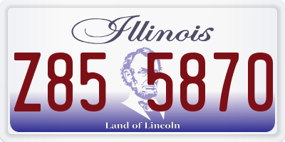 IL license plate Z855870