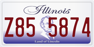 IL license plate Z855874
