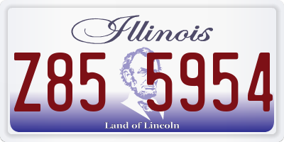 IL license plate Z855954