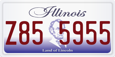 IL license plate Z855955