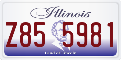 IL license plate Z855981