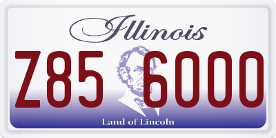 IL license plate Z856000