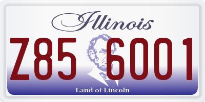 IL license plate Z856001